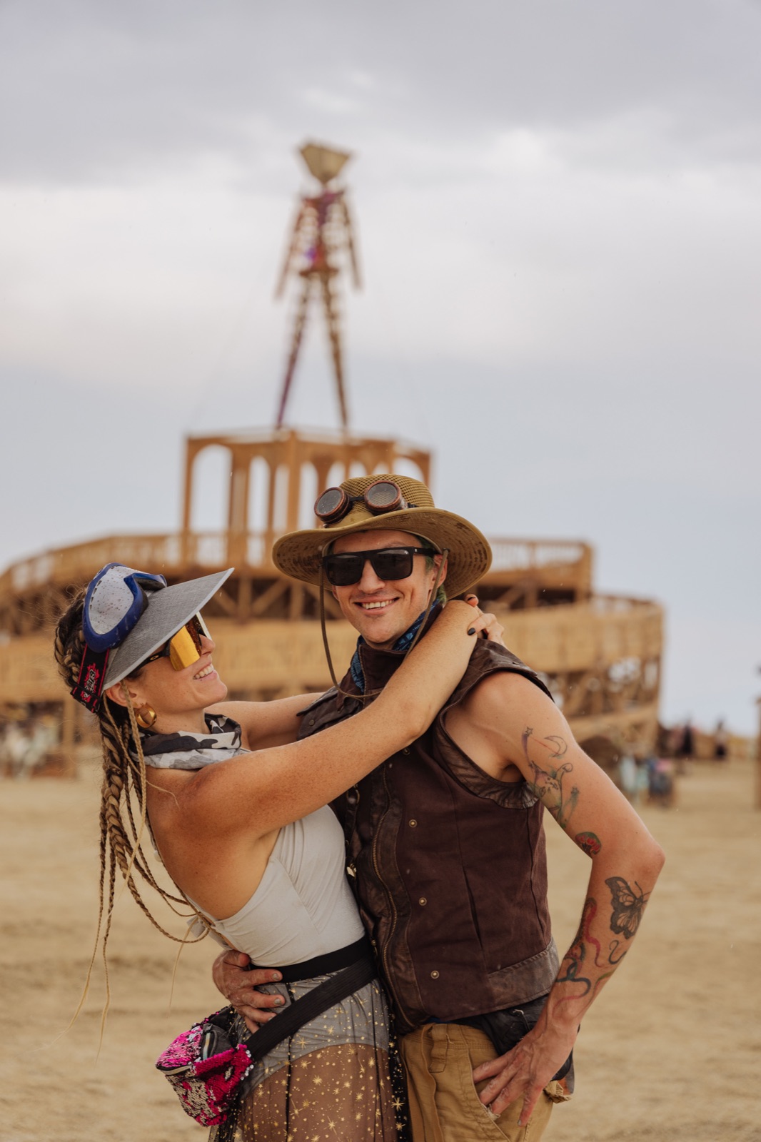 Aaron and Lana at Burning Man